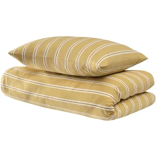 SCHIESSER Colorado Gestreift Baumwolle Gelb 135 x 200 cm + 80 x 80 cm