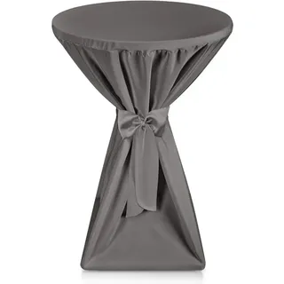 Beautissu Premium Stehtischhusse ø 80cm Anthrazit