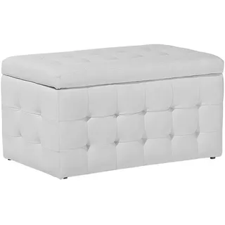 Beliani Truhenbank, Weiß, Kunststoff, 1-Sitzer, Rechteckig, 72x40x42 cm Esszimmer, Bänke, Sitzbänke