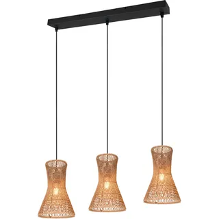 Trio Reality Pendelleuchte 3er Spot Bijou E27 schwarz Metall