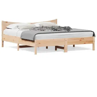 vidaXL Massivholzbett ohne Matratze 180x200 Kiefernholz - Braun