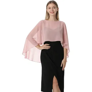 Hotshawl Damen Chiffon-umhang001 Pashmina-Schal | Leichte, klassische Capelets für Damen, weicher Überzug für Hochzeit, Brautjungfern, formeller Hals, durchsichtige Schals für