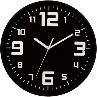 Wanduhr 5five Simply Smart Schwarz Polypropylen Ø 30 cm - Schwarz