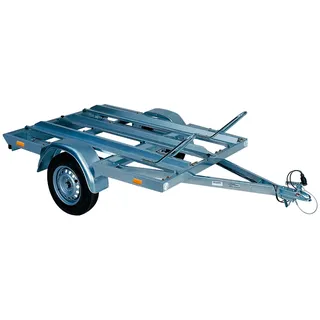 Motorradanhänger STEMA "MT 750 BS 2", silber (silberfarben), KFZ-Anhänger, Motorradanhänger