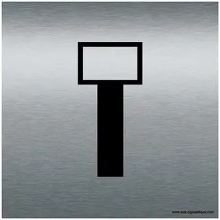 AUA SIGNALETIQUE - Plaque Alu Brossé Sans Issue - 200x200 mm