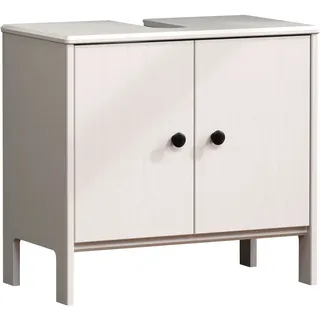WELLTIME "Kall", 1 Stk. tlg. Waschtisch aus Kiefer-Massivholz in weiß oder Braun (honigfarben),