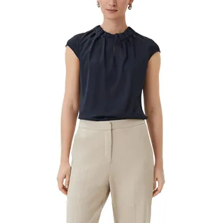 Comma Satinbluse mit Raffung