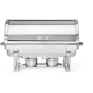 HENDI Chafing Dish Rental Rolltop, Warmhalteplatte, grau