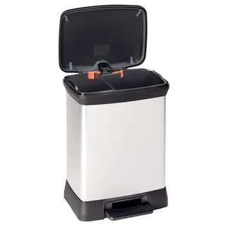 Curver Duo Tretmülleimer 30 l Silber