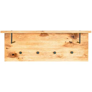 Haku-Möbel HAKU Möbel Wandgarderobe 22359 braun Holz 4 Haken 80,0 x 30,0 cm