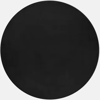 Hochflorteppich , Schwarz , Textil , Uni , rund , Oeko-Tex® Standard 100 , pflegeleicht , Teppiche und Böden, Teppiche, Runde Teppiche