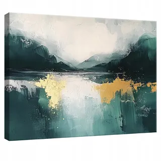 Wallarena Leinwandbild Abstrakt Gold Modern 120x80 , Multicolor , Holzwerkstoff , Recyclingholz , Rechteckig , 120x80 cm , FSC 100% , 3D-Effekt , Bilder & Rahmen, Bilder, Leinwandbilder