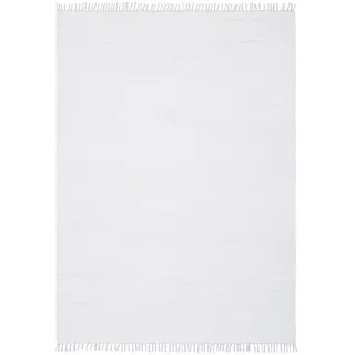 THEKO Young Fashion Klassischer Teppich strapazierfähig aus 100% Baumwolle in der Farbe Weiß 101, Maße: 60cm x 40cm, 420110