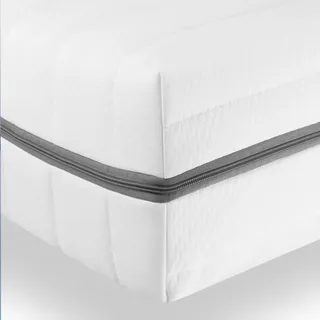 Sleepneo Kaltschaummatratze - 7 Zonen 200 x 200 cm in ca. 18cm Höhe , Weiß , Textil , H2 + H3 , Füllung: Polyester , 200x200 cm , Hergestellt in Deutschland, Medizinisch getestet, Oeko-Tex® Standard 100 , aktive Schulterzone, atmungsaktiv, Bezug abnehmbar/waschbar, Bezug rundum abnehmbar, für verstellbare Lattenroste geeignet, klimatisierte Belüftungskanäle, Ober- und Unterseite versteppt, schadstoffgeprüft, wendbar, Wendematratze , Schlafzimmer, Matratzen, Kaltschaummatratzen