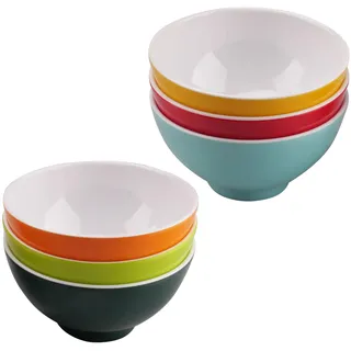 WakiHong 6 Stück Mini Schüsseln Müslischüssel 11.3 * 5.8 cm Müslischalen Set Schale für Desserts Unzerbrechlich Mehrweg,für Zuhause,Restaurant,Garten,Picknick(6 Farben
