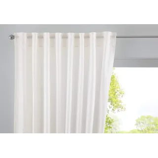 Gardinenbox Vorhang Verdeckte Schlaufen 225 x 225 cm Creme 3 St.