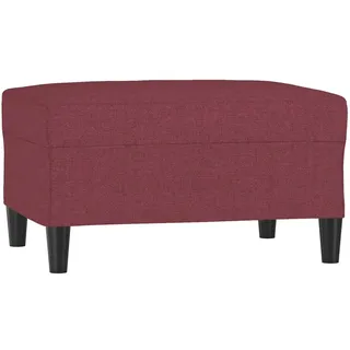 Fußhocker Weinrot 70x55x41 cm Stoff - Rot