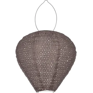 EGLO Solar-Lampion Z_Solar, Solarlampe für außen, Garten Lampe Outdoor, Laterne hängend, Balkon Deko aus Kunststoff in Beige, warmweiß, IP44
