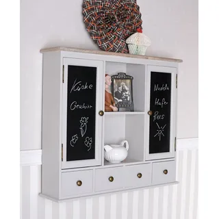 WANDSCHRANK KREIDETAFEL SCHRANK WANDREGAL Shabby Küchenschrank Hängeschrank