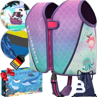 Bluemarina Schwimmweste für Kinder von 1-9 Jahren | Verschiedene Größen von Kleinkind bis Baby | Schwimmlernhilfe | Schwimmhilfe | Schwimmflügel | Schwimmring | Schwimm Weste