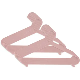 Bieco Kleiderbügel für Kinder und Baby - 16 Stück, Altrosa, Länge ca. 30 cm - Kunststoff Organiser für Kleiderschrank - Baby Clothes Hangers