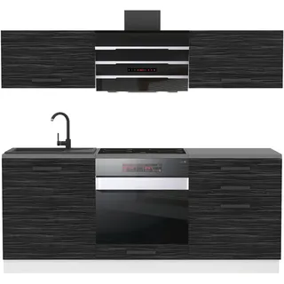 Belini Küchenzeile Sophia 180 cm Schwarz