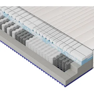 Dieter Knoll Taschenfederkernmatratze , Weiß , Textil , H2 , rechteckig , 90x200 cm , Härtegradauswahl, Bezug abnehmbar/waschbar, für verstellbare Lattenroste geeignet, alternative Größen erhältlich , Schlafzimmer, Matratzen, Taschenfederkernmatratzen