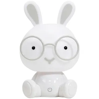 Kindertischleuchte , Weiß , Kunststoff , Tierform , 14x14x22 cm , 3-fach schaltbar , Lampen & Leuchten, Innenbeleuchtung, Kinderzimmerlampen, Kindertischleuchten