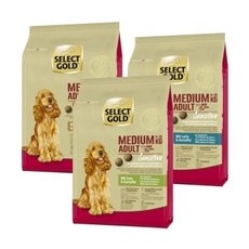 SELECT GOLD Sensitive Adult Medium Probierpaket 3x1kg Paket 1, Mix-Pack