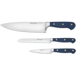 WÜSTHOF Classic Messersatz mit 3 Küchenmessern, Wild Blueberry (Blau)