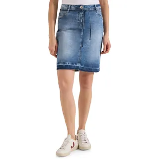 Cecil Knielanger Jeansrock mit Gürteldetail Authentic Used wash 36