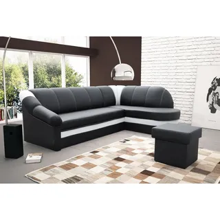 Design Schlafsofas Ecksofa Bettfunktion Couch Leder Textil Polster Sofas Sofa - Rot