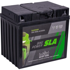 Bild von Bike-Power SLA53030, C60-N30L-A, 12 V 30 AH (c20), 300 A (EN) Hochwertige und leistungsstarke AGM-Motorradbatterie, Wartungsfreie AGM-Batterie