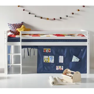Hoppekids Hochbett ECO Dream 70 x 160 cm Kiefer massiv blau
