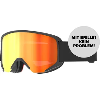Atomic SAVOR STEREO Skibrille - Black - Klare Sicht & Blendschutz - Hochwertige Verspiegelung - Live Fit Rahmen - Over The Glasses-kompatibel für Brillenträger