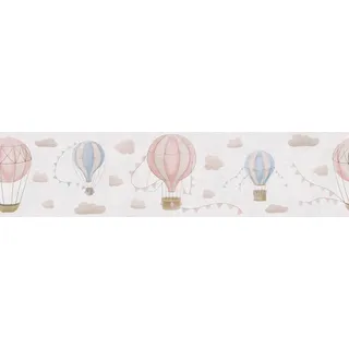 A.S. Création Bordüre Lilly & Luis 5 m x 0,32 m 300 g Beige/Blau/Rosa 771351