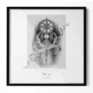 Tulup Bilderrahmen 50x50 cm Schwarz , Kunststoff , Quadratisch , 52x52x1.3 cm , Bilder & Rahmen, Bilderrahmen, Kunststoffrahmen