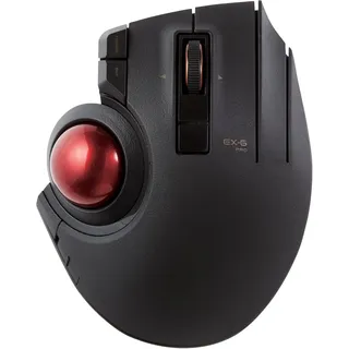 ELECOM Trackball Kabellos, Ergonomische Maus, 3 Geräteanschluss, Kabelgebunden (USB), Bluetooth, Daumensteuerung, Kompatibel für PC, Laptop, Mac, Windows, macOS, EX-G Pro