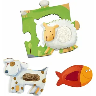 DJECO Taktiles Einsteckpuzzle Bauernhof