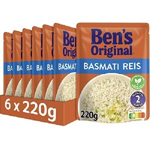 Ben&#8217;s Original Express Reis Basmatireis (6 x 220g) um 7,32 € statt 14,34 €