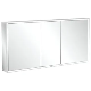 Villeroy & Boch My View Now Aufputz-Spiegelschrank, 3 Türen, mit integrierter Beleuchtung, mit Ein-/Ausschalter, Smart Home fähig, 1600x750x168mm, A4571600