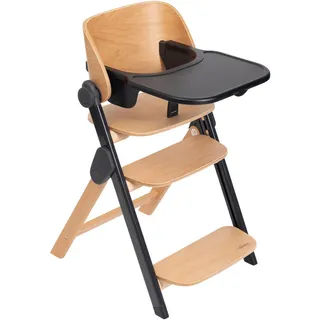 Chicco Hochstuhl , Schwarz, Buchefarben , Holz, Kunststoff , Buche , 44x63-83x55 cm , Fußstütze verstellbar, Essbrett abnehmbar, in Liegefläche verstellbar, zusammenklappbar , Babymöbel & Kindermöbel, Babyzimmer, Hochstühle