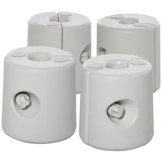 Outsunny Standfuß 4 Stück Ø24 x H25 cm Weiß