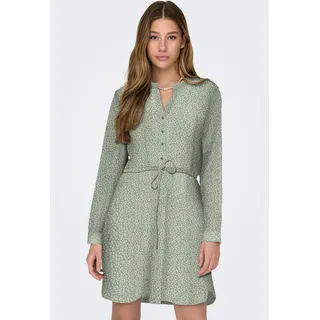 ONLY Druckkleid »ONLCORY LIFE L/S V-NECK TUNIC WVN NOOS« Sommerkleid mit Taillengürtel
