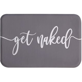 goodbath Get Naked Badematte, rutschfest, für Badezimmer, Küche, Boden, 40 x 60 cm, Grau