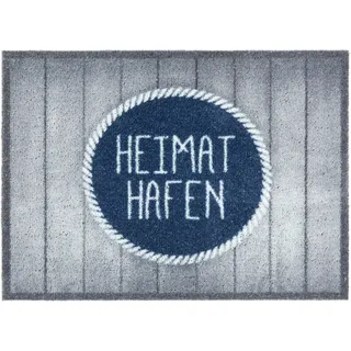 ASTRA Fußmatte »Deco Brush 1630« rechteckig 7 mm Höhe Schmutzfangmatte, mit Spruch, In -und Outdoor geeignet, grau