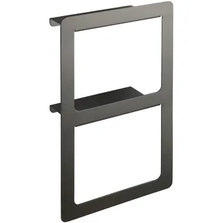WENKO Handtuchhalter Duo Montella, inkl. Schraubmaterial für Wandmontage, Aluminium, rostfrei, 27x44x12 cm, Anthrazit