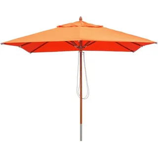 MCW Gastronomie Holz-Sonnenschirm C57 Eckig 3x3m Terracotta