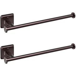 TreeLen Küchenrollenhalter unter Schrank, 2er Set Papierrollenhalter in Bronze-Optik, Wandrollenhalter für die Küche, Nostalgisches Design für Unterschrank- & Wandmontage, Rostbeständig