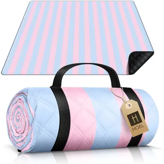 HOEL Picknickdecke 200x200 cm wasserabweisend + isoliert - Strandmatte gepolstert XXL - Picknickdecken - Outdoor Stranddecke für Picknick Camping Strand - Picnic Blanket